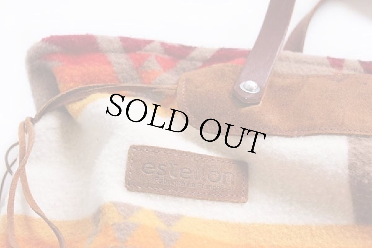 画像4: estellon ネイティブ柄 ウール ブランケット トートバッグ★チーフジョセフ (4)