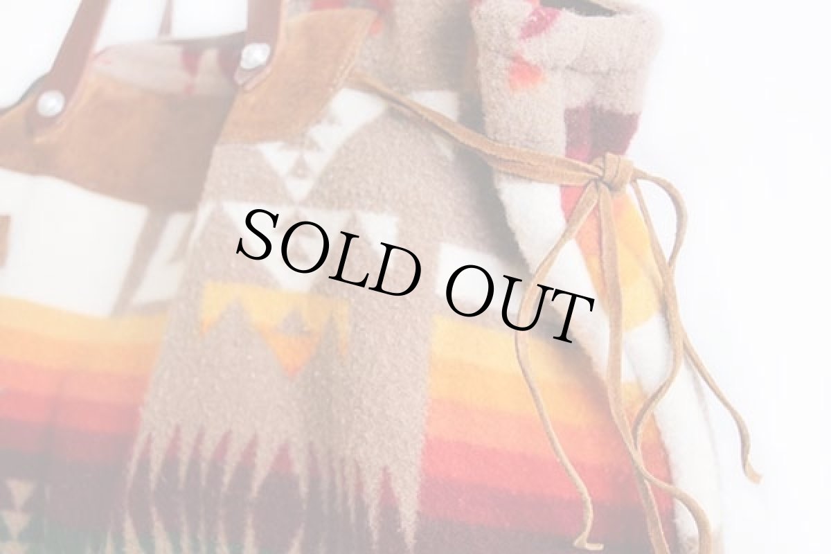 画像8: estellon ネイティブ柄 ウール ブランケット トートバッグ★チーフジョセフ (8)