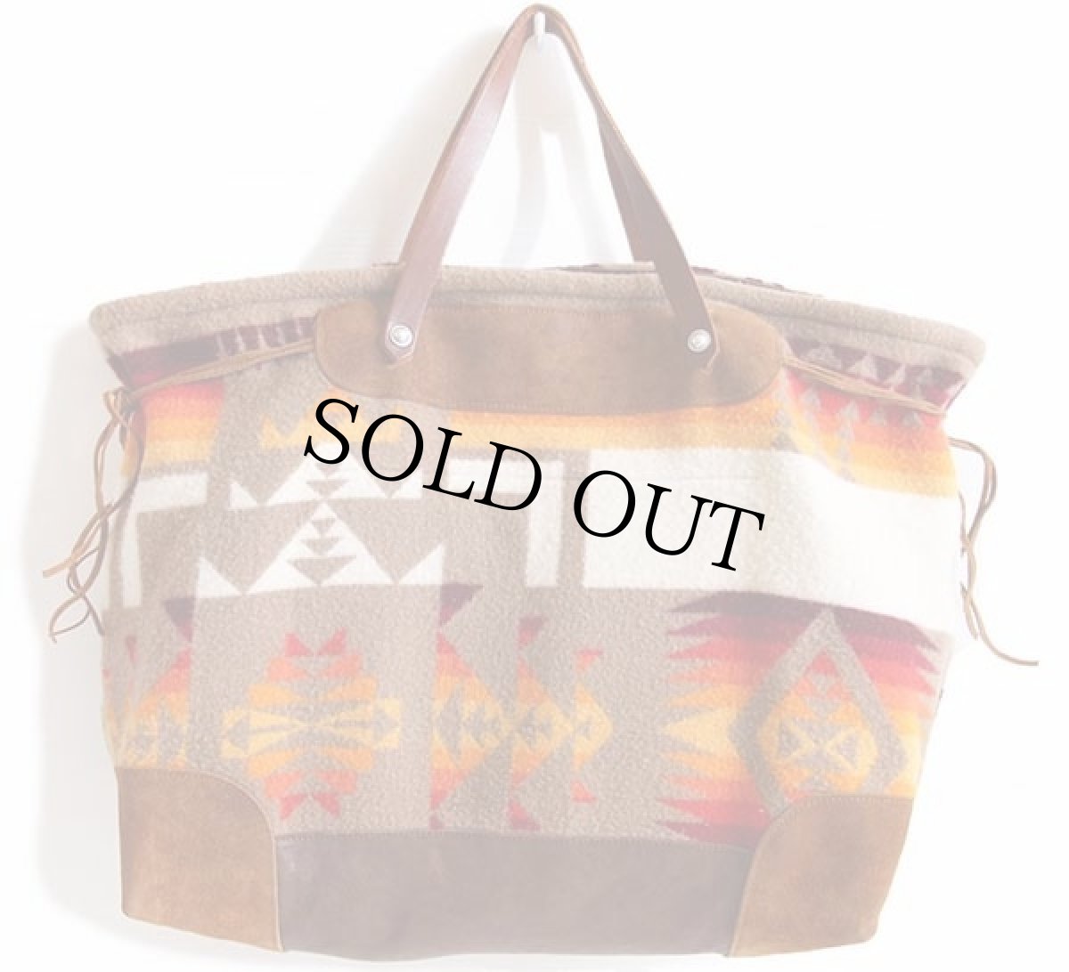 画像2: estellon ネイティブ柄 ウール ブランケット トートバッグ★チーフジョセフ (2)