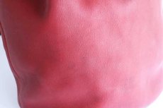 画像9: USA製 COACH オールド コーチ バケツ型 巾着 レザー ワンショルダーバッグ 赤★9929 (9)