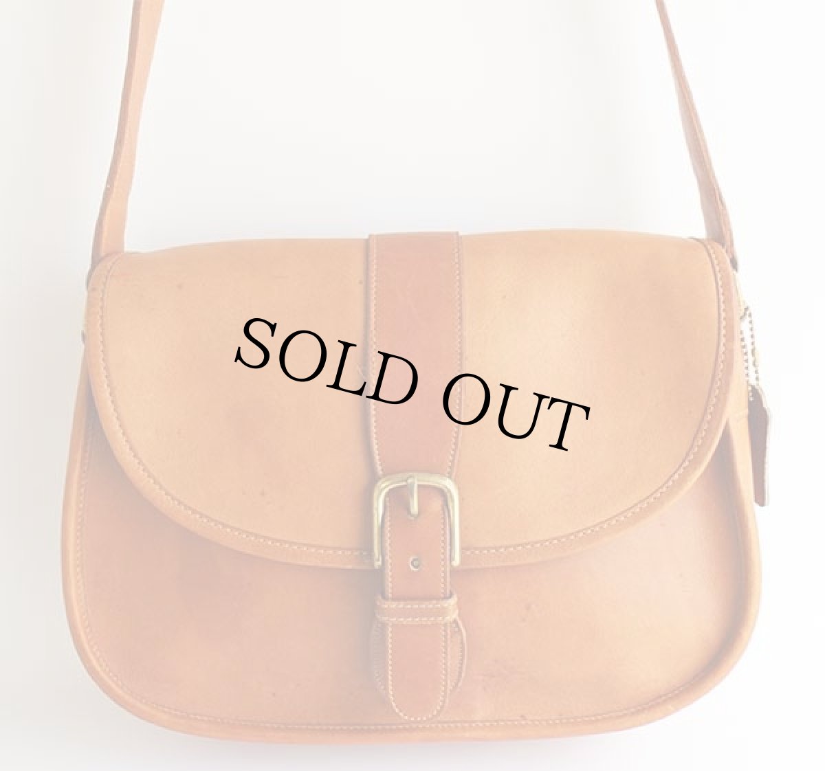 画像2: USA製 COACH オールド コーチ レザー ショルダーバッグ 茶★1073 (2)