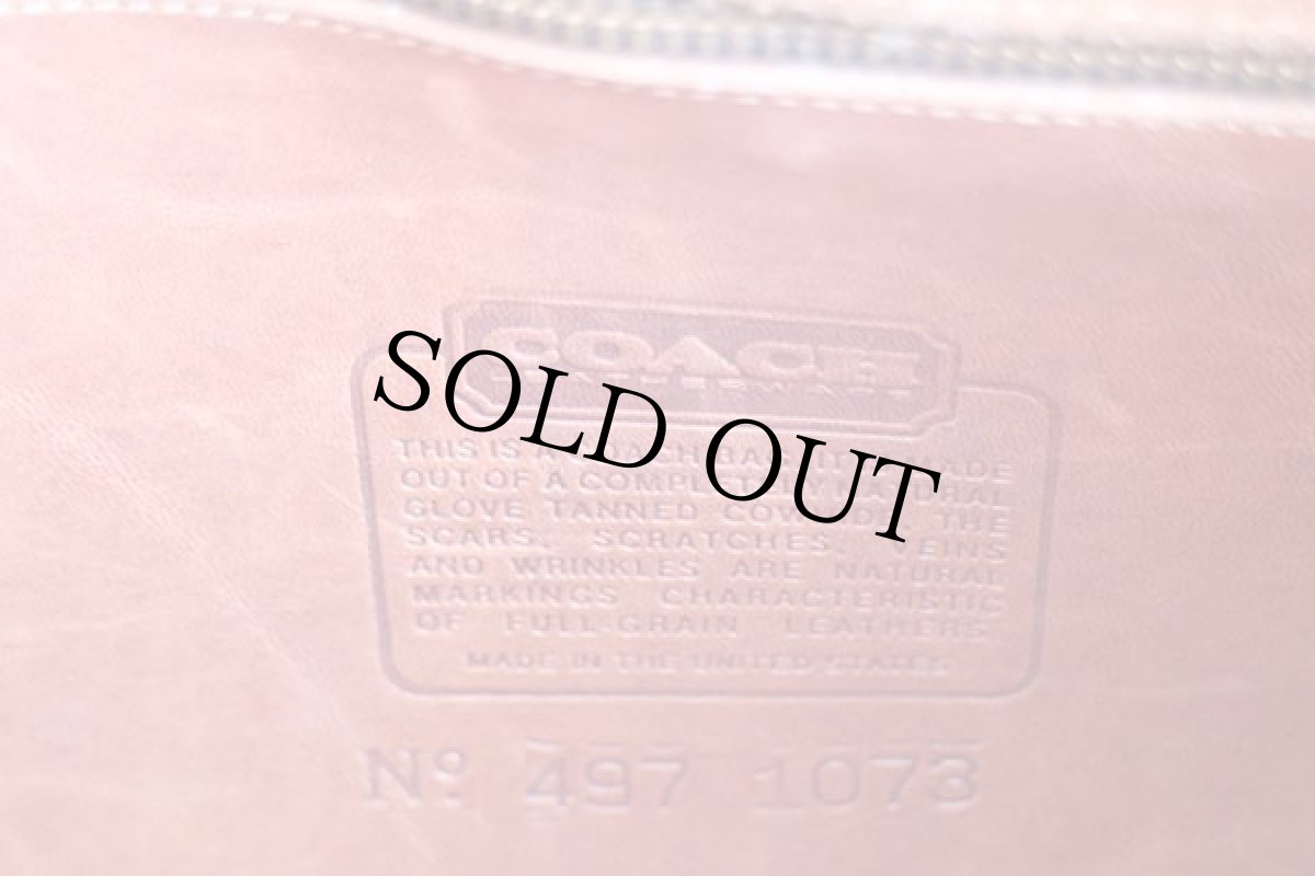 画像7: USA製 COACH オールド コーチ レザー ショルダーバッグ 茶★1073 (7)