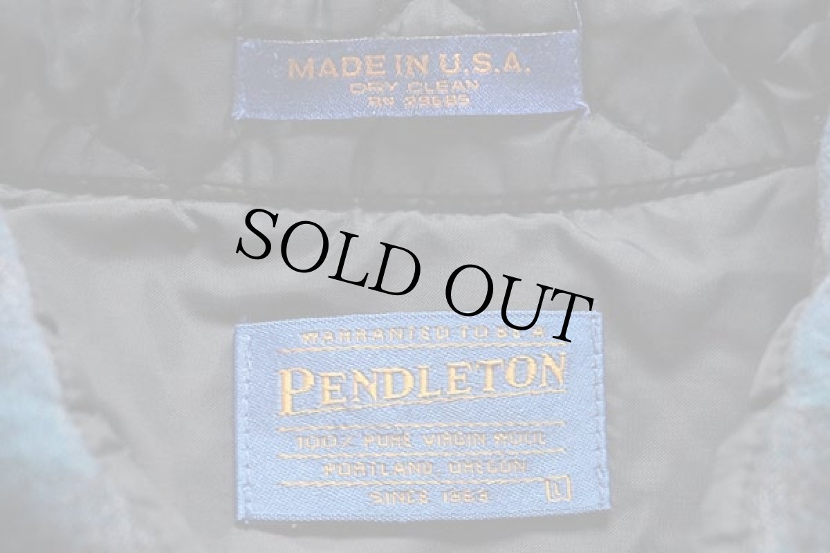 画像4: 90s USA製 PENDLETONペンドルトン オンブレチェック ウールシャツ (4)