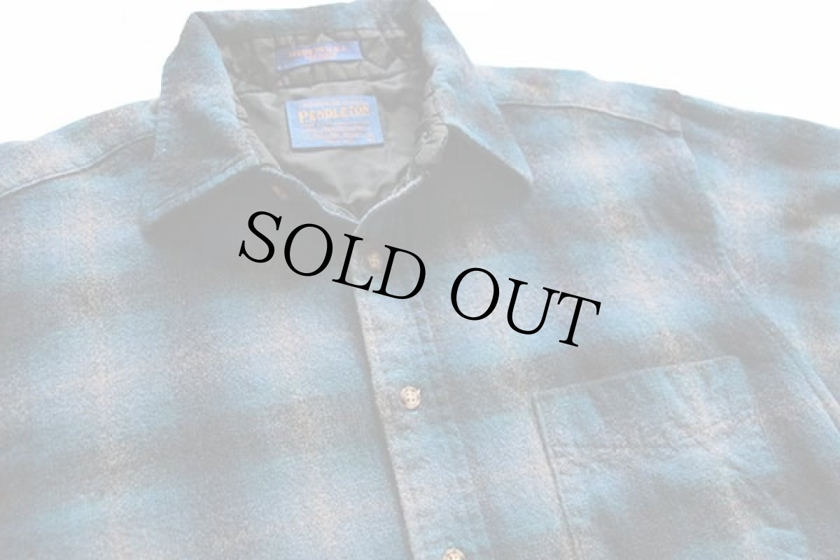 画像3: 90s USA製 PENDLETONペンドルトン オンブレチェック ウールシャツ (3)