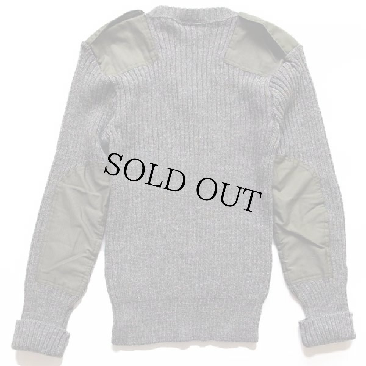 画像2: 英国製 The Woolly Pully Vネック ウールニット コマンドセーター (2)