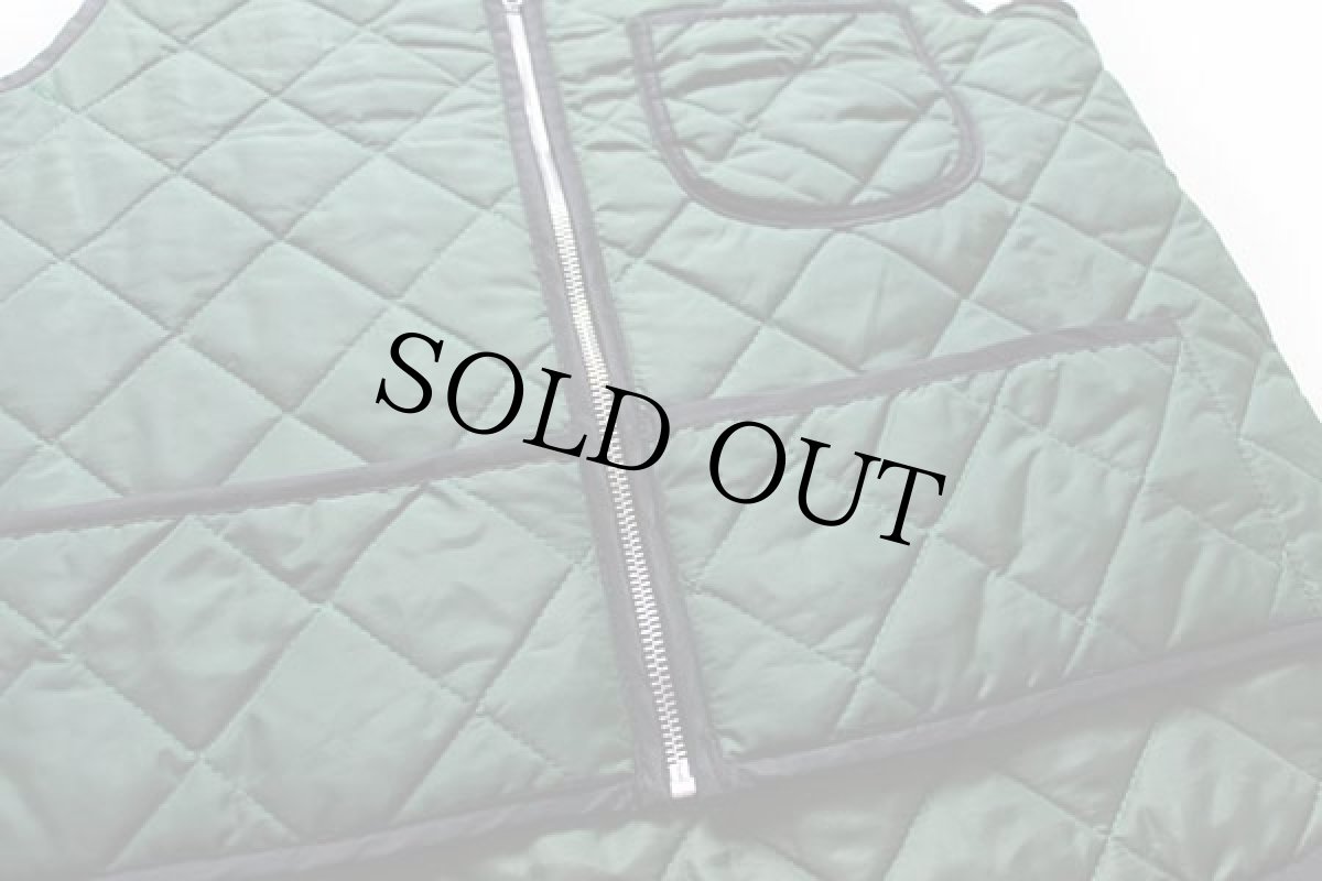 画像4: 80s USA製 UNKNOWN ナイロン キルティング ライナーベスト 緑 3 (4)