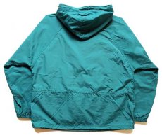 画像2: 90s Woolrichウールリッチ ナイロン アノラックパーカー エメラルドグリーン L (2)