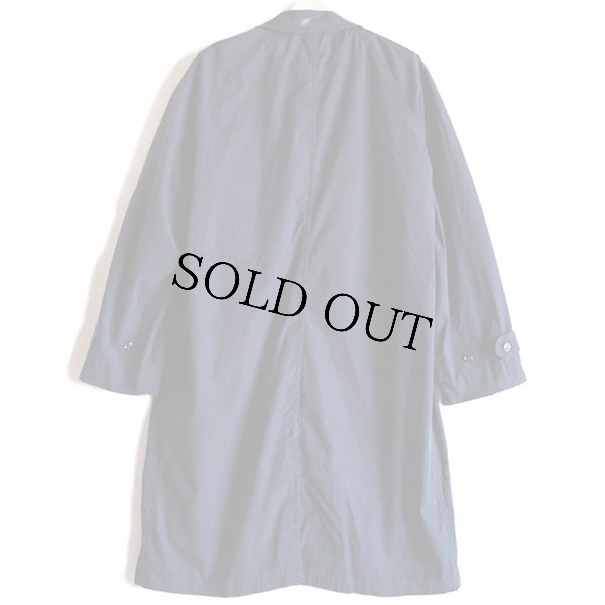 画像2: 80s 米軍 USAF ポプリン オールウェザー ステンカラーコート 紺 38R (2)