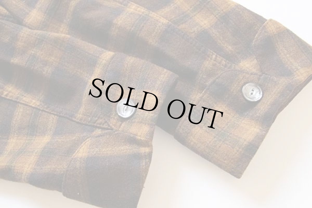 画像7: 60s PENDLETONペンドルトン チェック ショールカラー ウールガウン M (7)