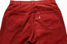 画像5: 70s USA製 Levi'sリーバイス 646 コーデュロイパンツ 濃赤 w34★ベルボトム (5)