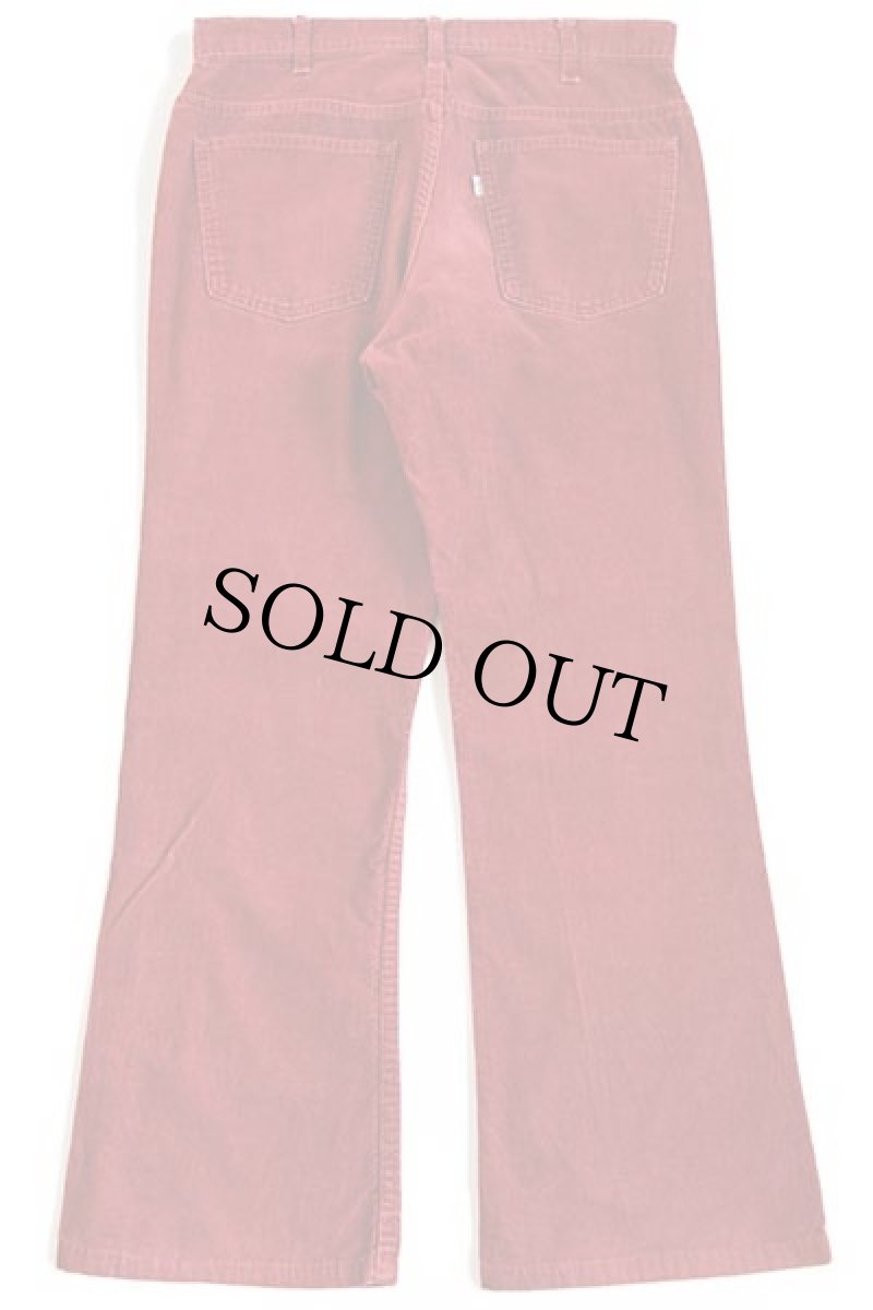 画像3: 70s USA製 Levi'sリーバイス 646 コーデュロイパンツ 濃赤 w34★ベルボトム (3)