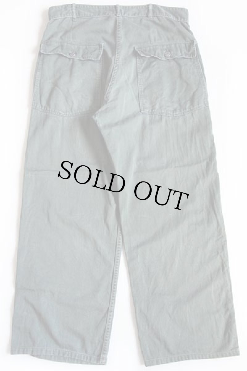 画像3: 50s 米軍 U.S.ARMY 13スター ユーティリティ ベイカーパンツ オリーブグリーン w33 (3)