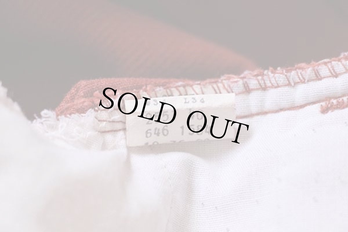 画像6: 70s USA製 Levi'sリーバイス 646 コーデュロイパンツ 濃赤 w34★ベルボトム (6)