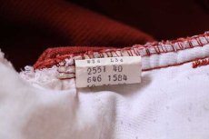 画像6: 70s Levi'sリーバイス 646 コーデュロイパンツ 濃赤 w34★ベルボトム (6)