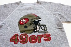 画像2: 90s Hanes NFL 49ers スウェット 杢グレー M (2)