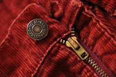 画像7: 70s USA製 Levi'sリーバイス 646 コーデュロイパンツ 濃赤 w34★ベルボトム (7)