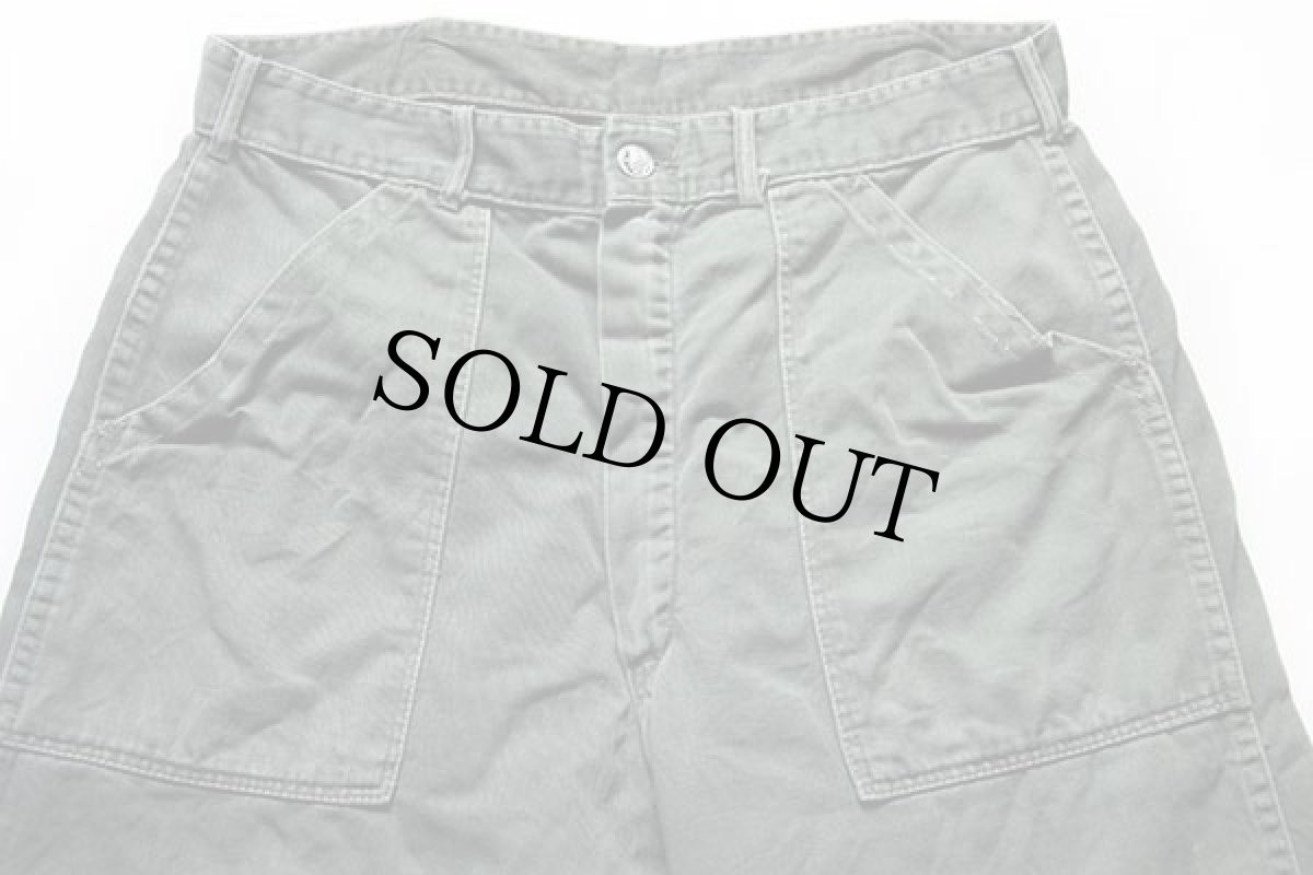 画像4: 50s 米軍 U.S.ARMY 13スター ユーティリティ ベイカーパンツ オリーブグリーン w33 (4)