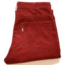 画像1: 70s Levi'sリーバイス 646 コーデュロイパンツ 濃赤 w34★ベルボトム (1)