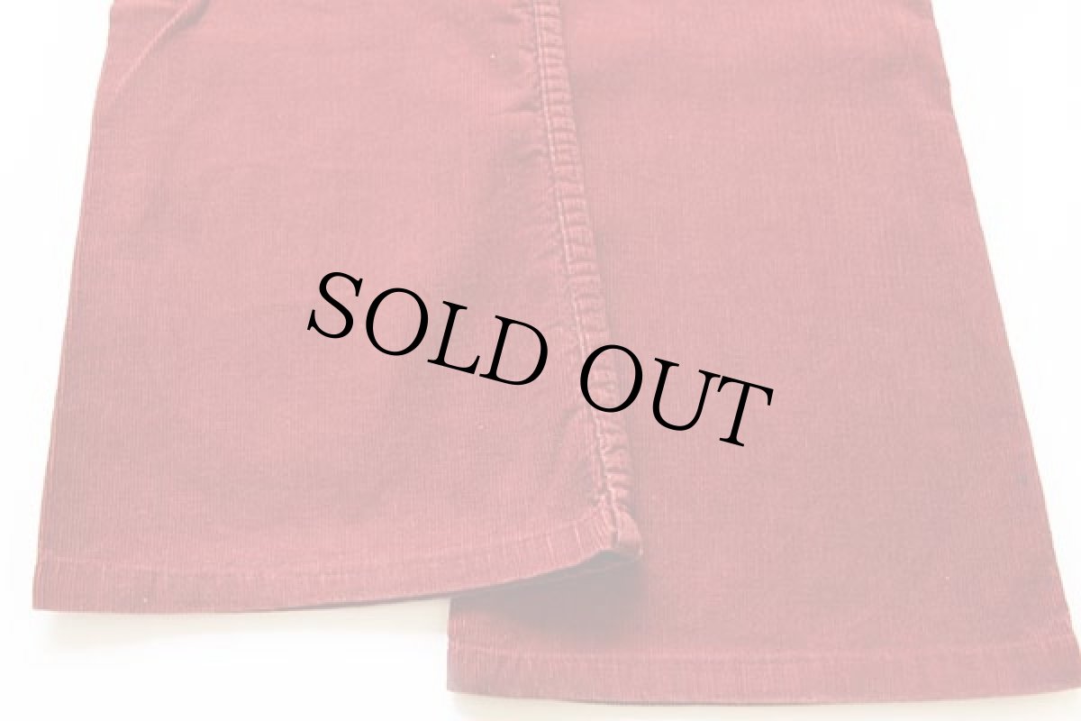 画像8: 70s USA製 Levi'sリーバイス 646 コーデュロイパンツ 濃赤 w34★ベルボトム (8)