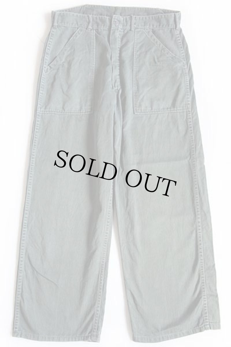 画像2: 50s 米軍 U.S.ARMY 13スター ユーティリティ ベイカーパンツ オリーブグリーン w33 (2)