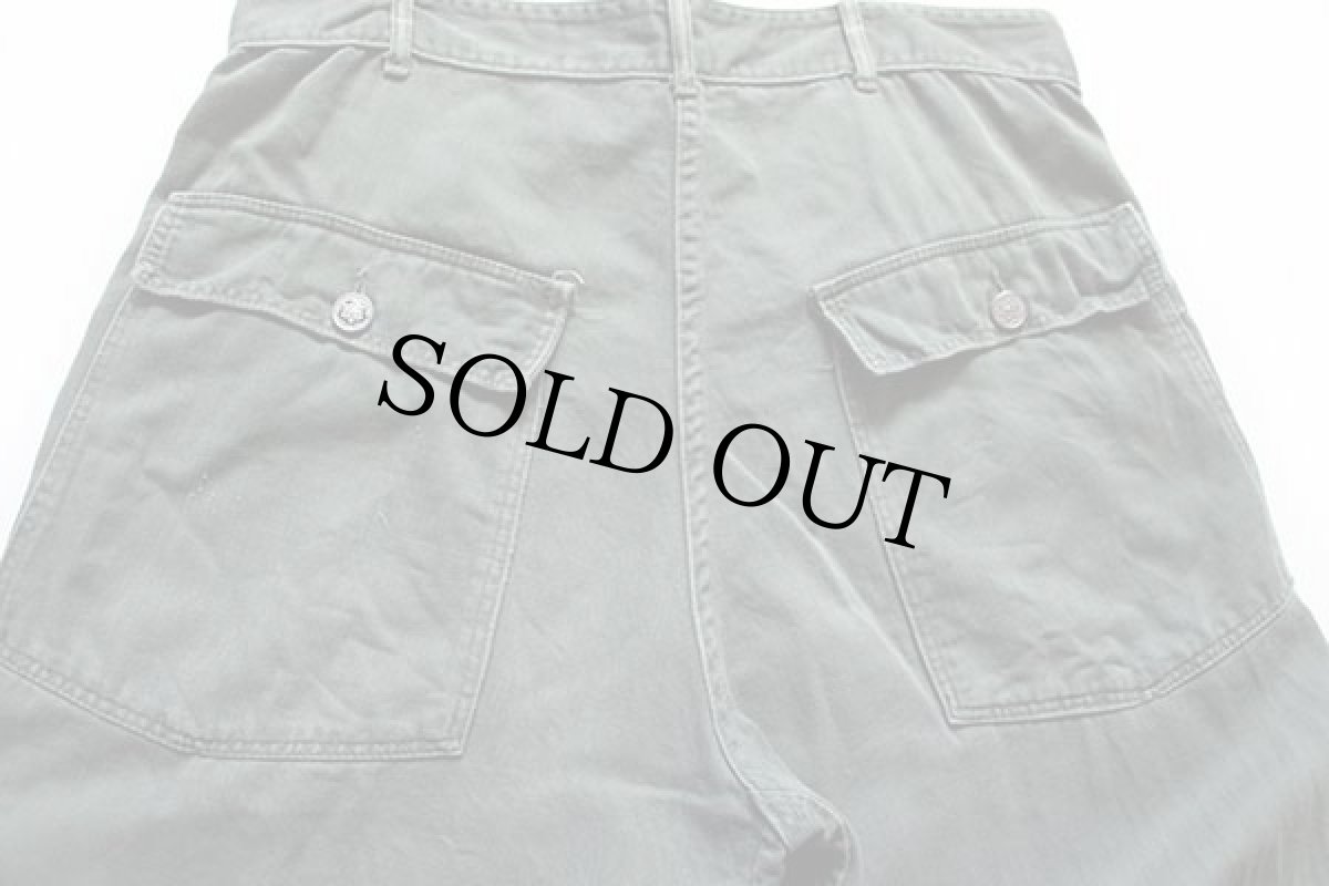 画像5: 50s 米軍 U.S.ARMY 13スター ユーティリティ ベイカーパンツ オリーブグリーン w33 (5)