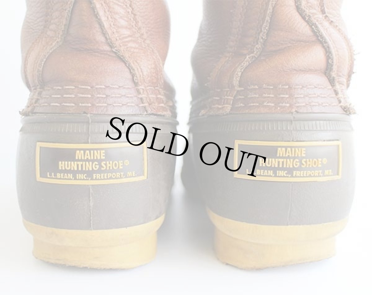 画像4: USA製 L.L.Bean メインハンティング 8ホール ビーンブーツ ブラウン×ブラウン (4)