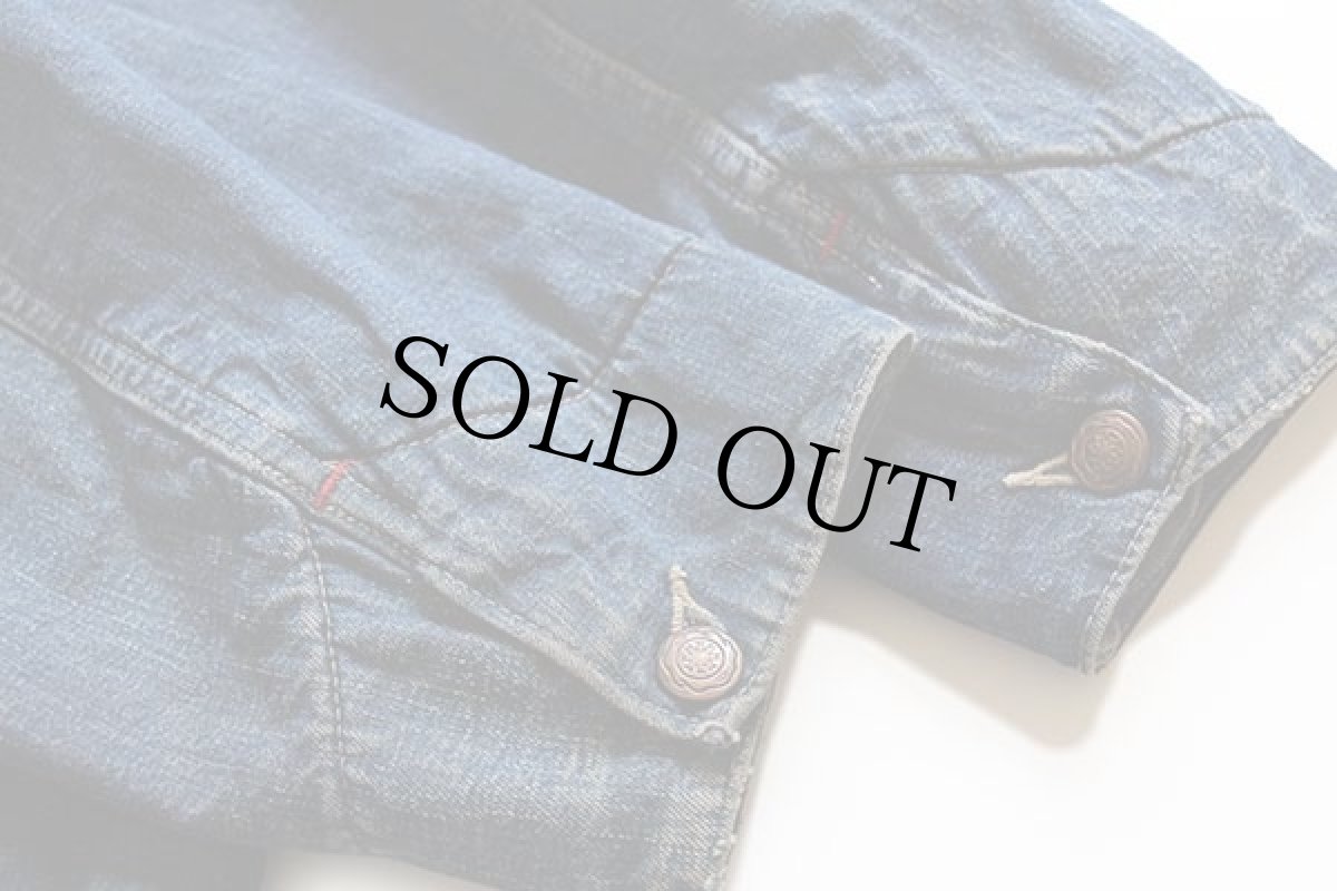 画像5: 50s UNKNOWN ブランケットライナー インディゴ デニム カバーオール ボロ (5)