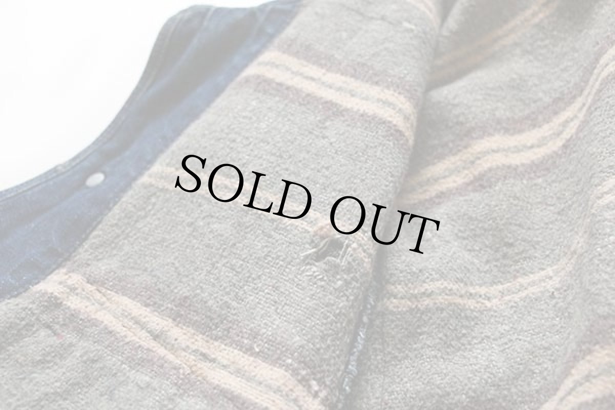 画像8: 50s UNKNOWN ブランケットライナー インディゴ デニム カバーオール ボロ (8)