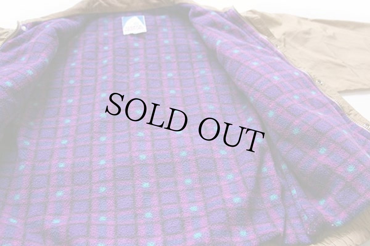 画像5: 80s USA製 SIERRA DESIGNSシエラデザイン フリースライナー 60/40 マウンテンジャケット カーキ S (5)