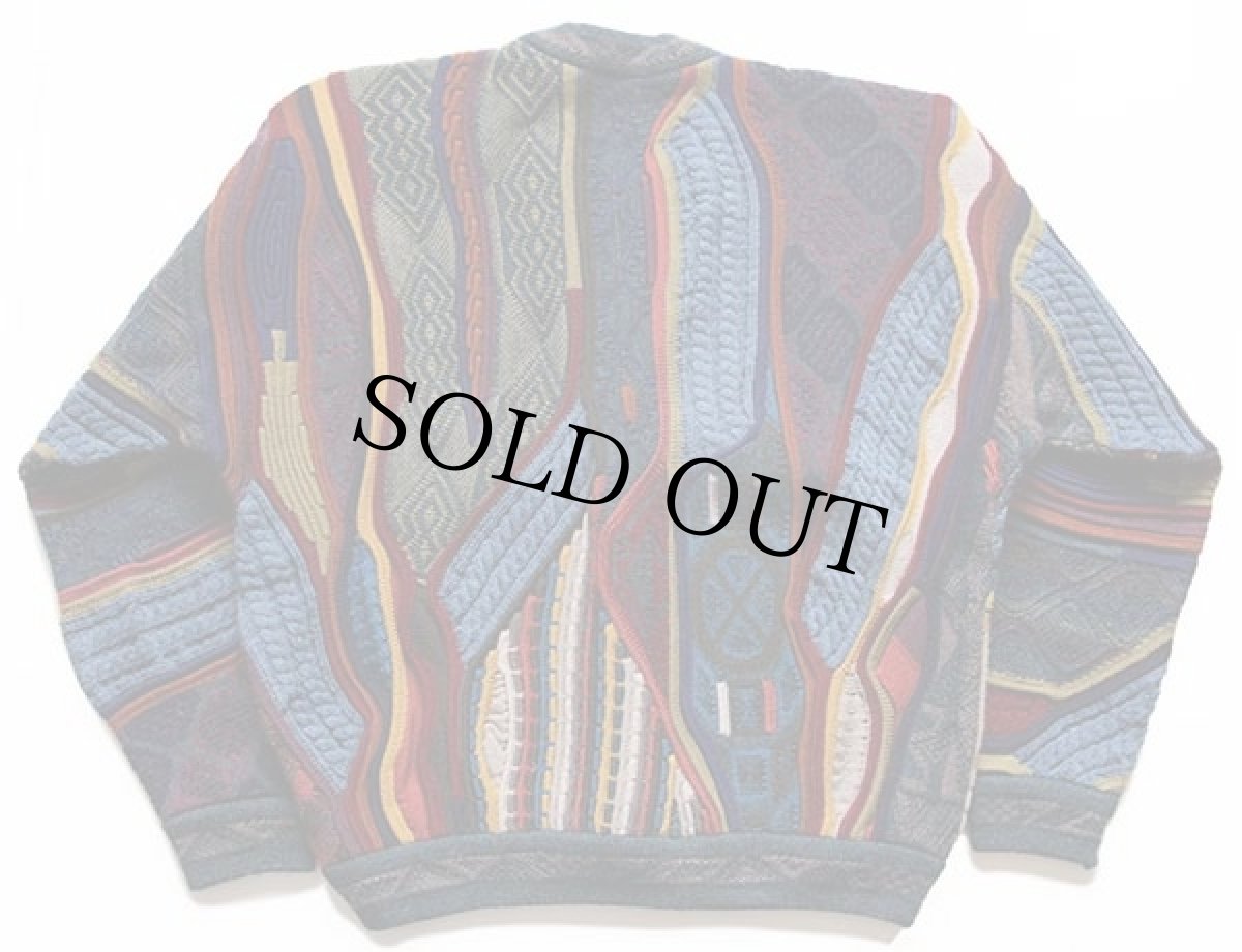 画像2: オーストラリア製 AKLANDA 3D 立体編み ウールニット カーディガン S (2)