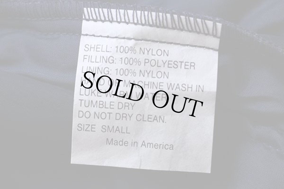 画像4: デッドストック★80s USA製 Rainfair ナイロン キルティングジャケット 紺 S (4)