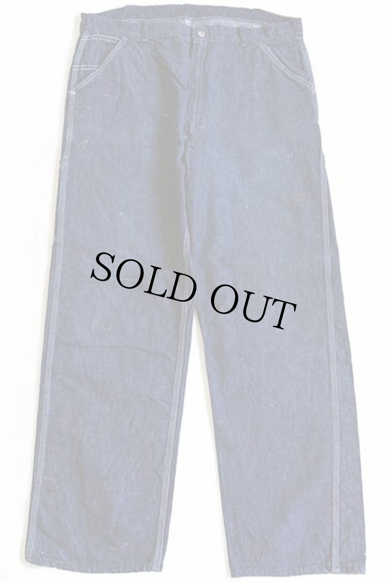 画像2: 60s SEARS HERCULESヘラクレス VAT DYEDバットダイ デニム ペインターパンツ ペンキ飛び w40 (2)