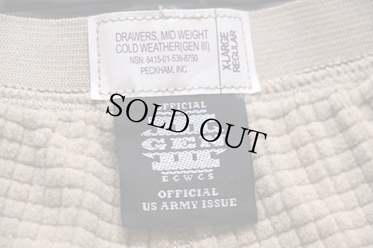 画像4: 00s 米軍 ECWCS GEN3 LEVEL2 ドロワーズ POLARTEC グリッドフリース インナーパンツ サンドベージュ XL-R (4)