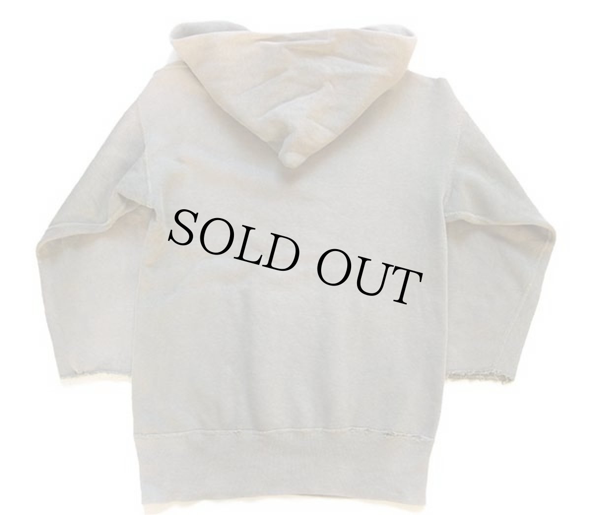 画像2: 60s HANES WIND SHIELD 無地 コットン スウェットパーカー ボロ グリーングレー フェード M (2)