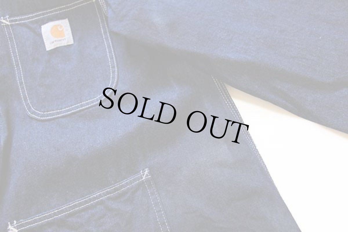 画像6: 80s USA製 carharttカーハート デニム チョアコート カバーオール 38 (6)