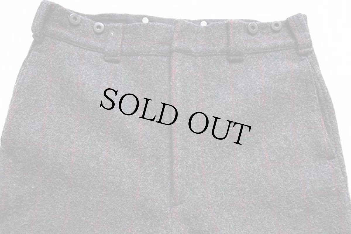 画像4: 80s USA製 Woolrichウールリッチ チェック ウールパンツ チャコールグレー w34 (4)