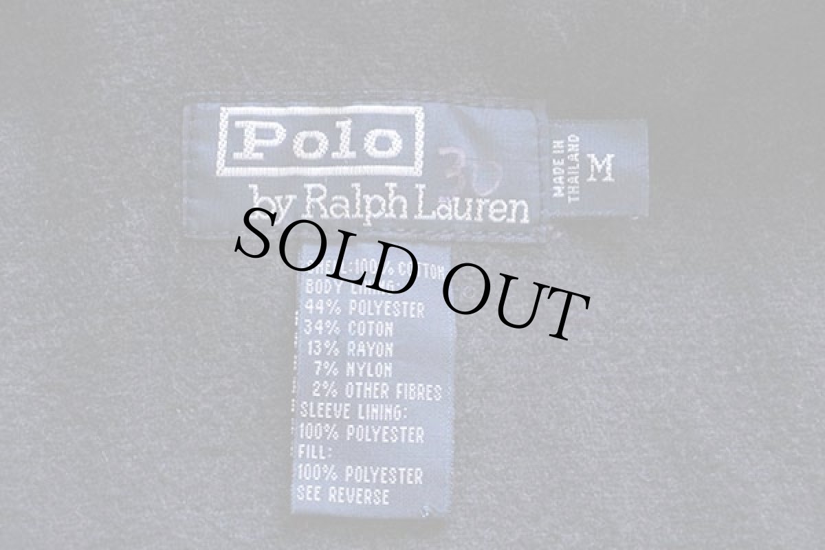 画像4: 90s ポロ ラルフローレン キルティングライナー コットン フィールドコート 紺 M★ジャケット (4)