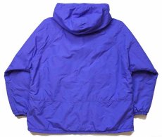 画像2: 90s USA製 L.L.Bean Thinsulate 中綿入り ナイロン アノラックパーカー 青紫 L-L (2)