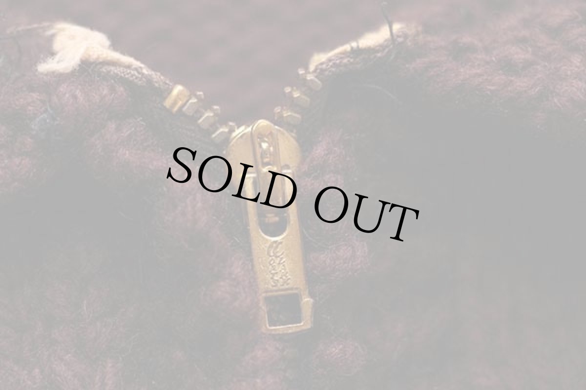 画像4: 60s UNKNOWN 馬柄 ウール カウチンセーター 焦げ茶 (4)