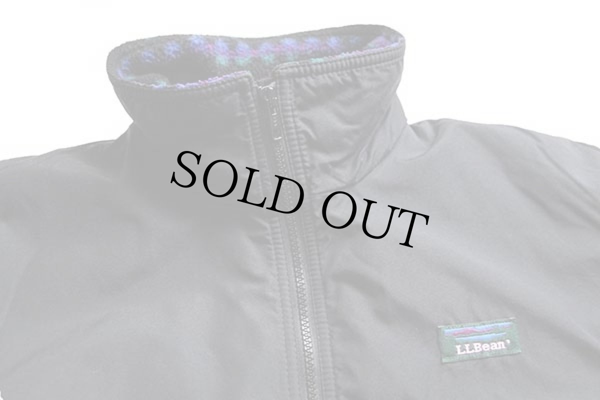 画像3: 90s L.L.Bean ウォームアップ フリースライナー ナイロンジャケット 黒 (3)