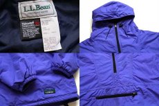 画像3: 90s USA製 L.L.Bean Thinsulate 中綿入り ナイロン アノラックパーカー 青紫 L-L (3)