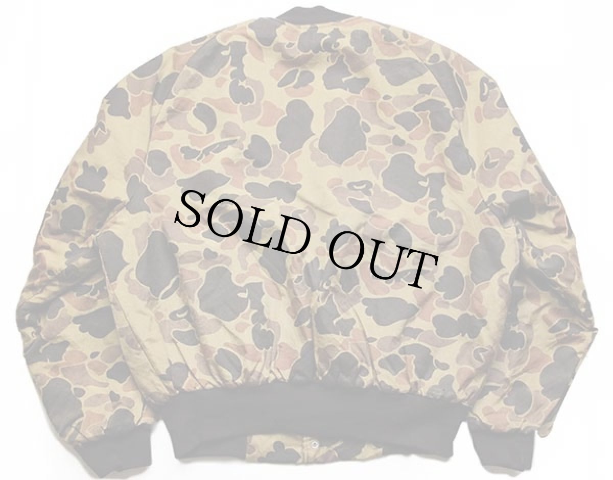 画像2: 80s USA製 J&L Sports 刺繍入り ダックハンターカモ キルティングライナー ナイロンジャケット XL (2)