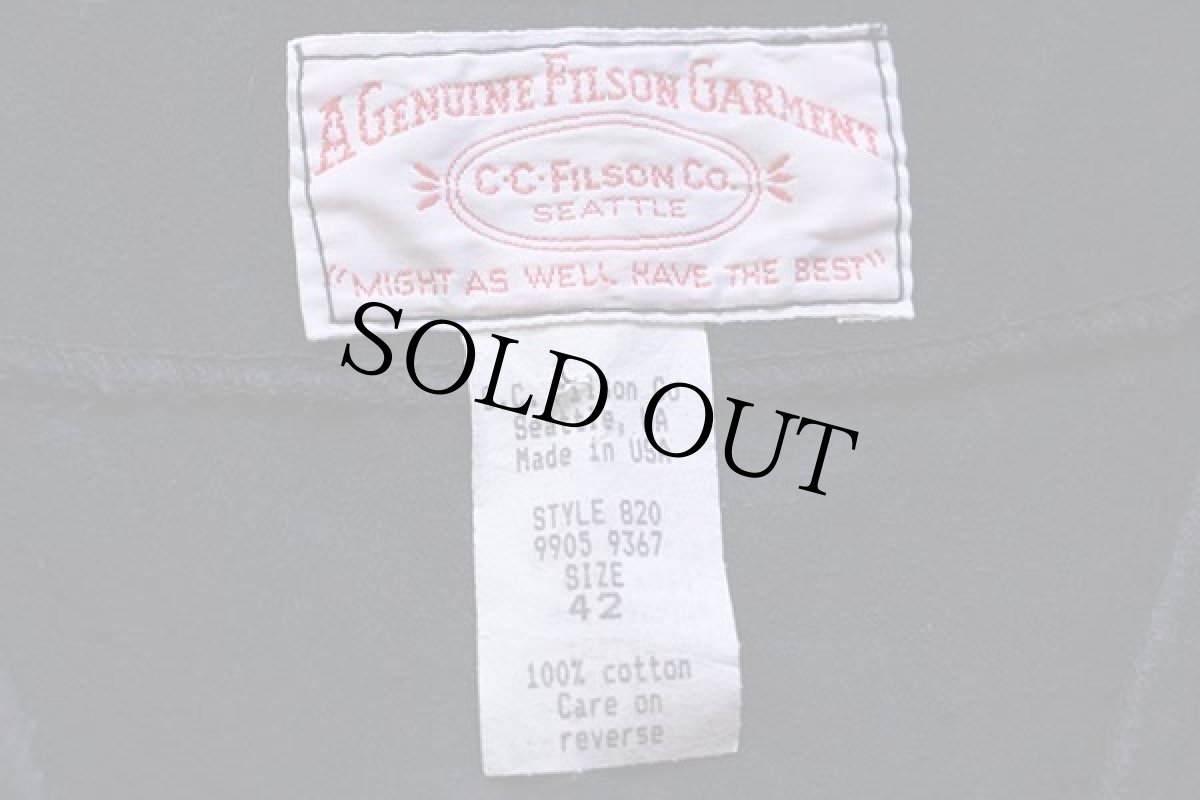 画像3: 80s USA製 FILSONフィルソン マッキーノ コットン モールスキンベスト ナス紺 フェード 42 (3)