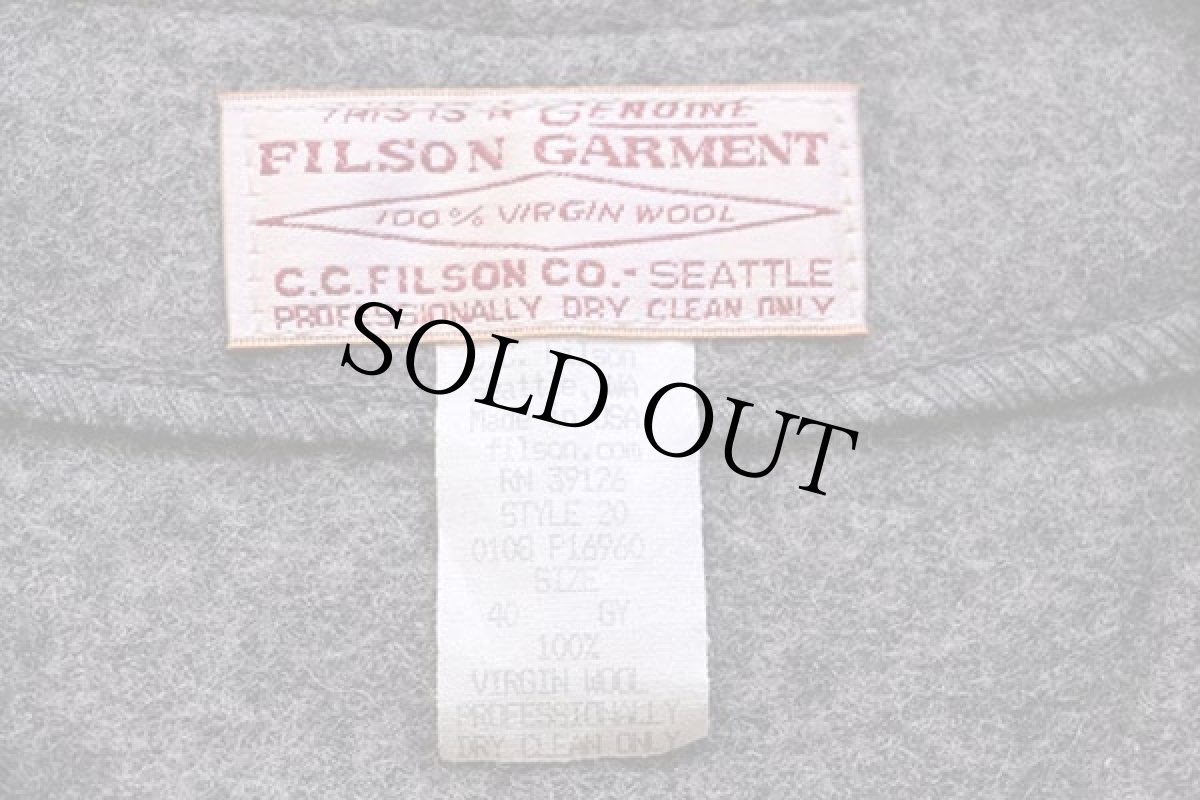 画像3: 90s USA製 FILSONフィルソン マッキーノ ウールベスト グレー 40 (3)