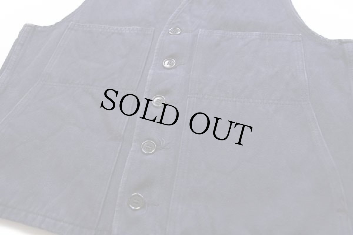 画像4: 80s USA製 FILSONフィルソン マッキーノ コットン モールスキンベスト ナス紺 フェード 42 (4)