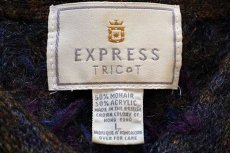 画像4: 90s EXPRESS TRICOT 花柄 刺繍 モヘヤ ニット カーディガン L (4)