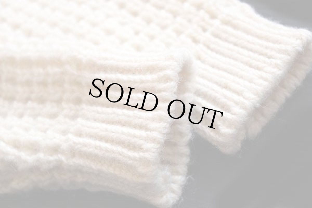 画像6: アイルランド製 Archie Brown&Son ケーブル編み ウールニット セーター ナチュラル S★フィッシャーマン (6)