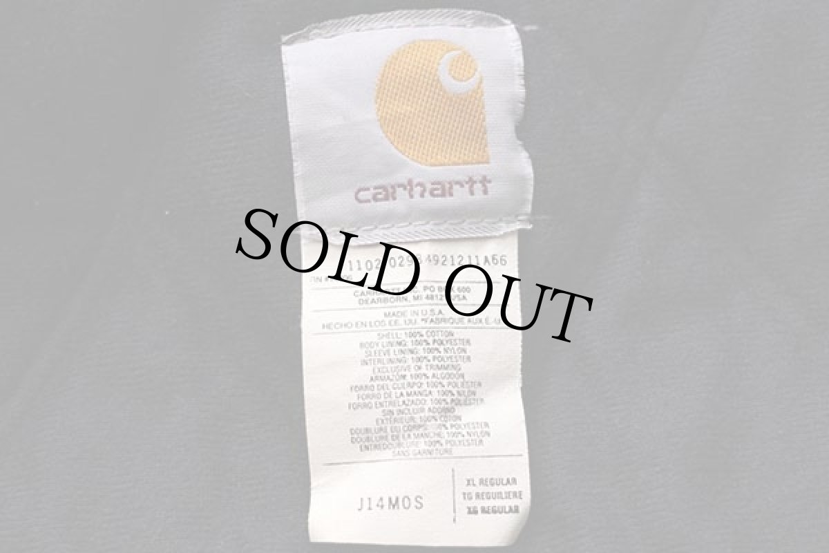 画像4: 00s USA製 carharttカーハート 刺繍入り キルティングライナー ダック地 サンタフェジャケット モスグリーン XL (4)