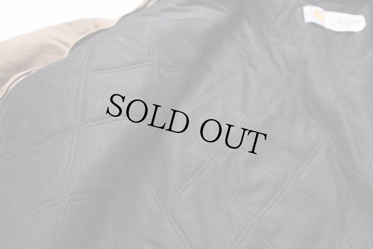 画像5: 80s USA製 carharttカーハート キルティングライナー ダック地 サンタフェジャケット 焦げ茶 XL-T (5)