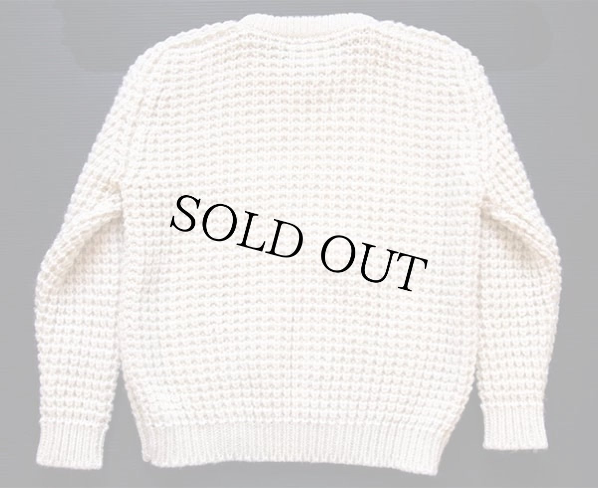 画像2: アイルランド製 Archie Brown&Son ケーブル編み ウールニット セーター ナチュラル S★フィッシャーマン (2)